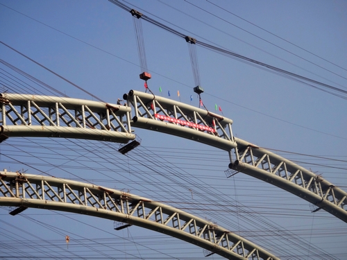 贵港郁江特大桥拱肋顺遂合龙 - 企业要闻 - 拉斯维加斯3133cc