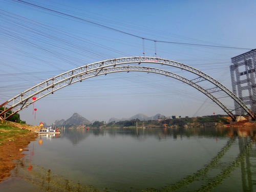 贵港郁江特大桥拱肋顺遂合龙 - 企业要闻 - 拉斯维加斯3133cc